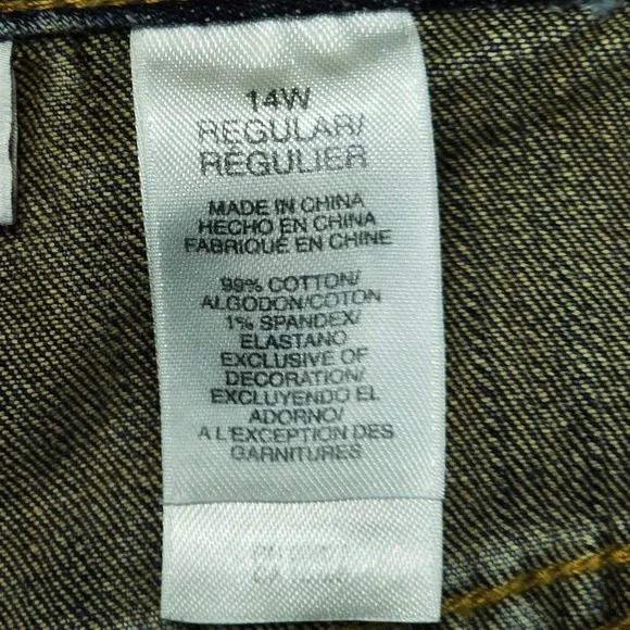 Liz Claiborne Woman 14W Regular Bootcut Jeans Dark Wash Stretch High Rise New - Picture 5 of 5